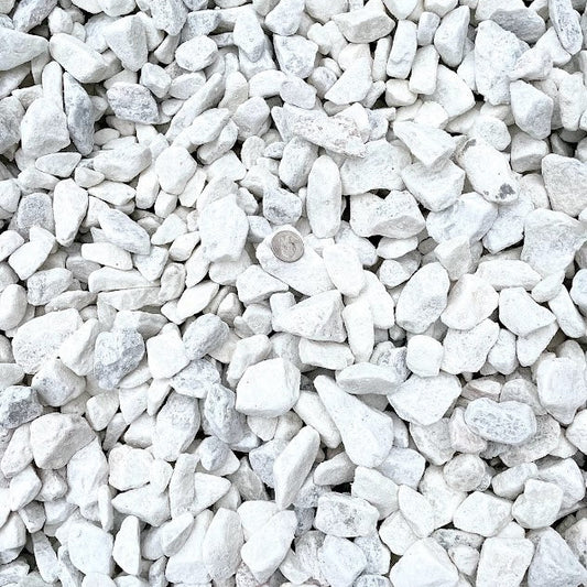 White Marble Chips 3/4'-1 1/2'